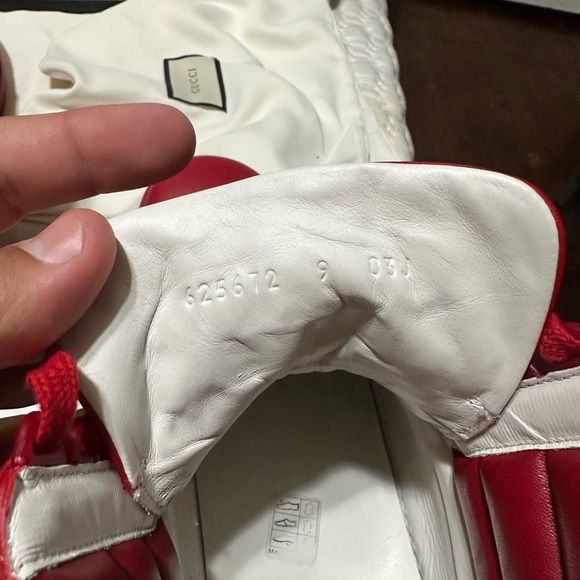Red Men Gucci Sneakers Size 10.5 with box - Picture 5 of 9